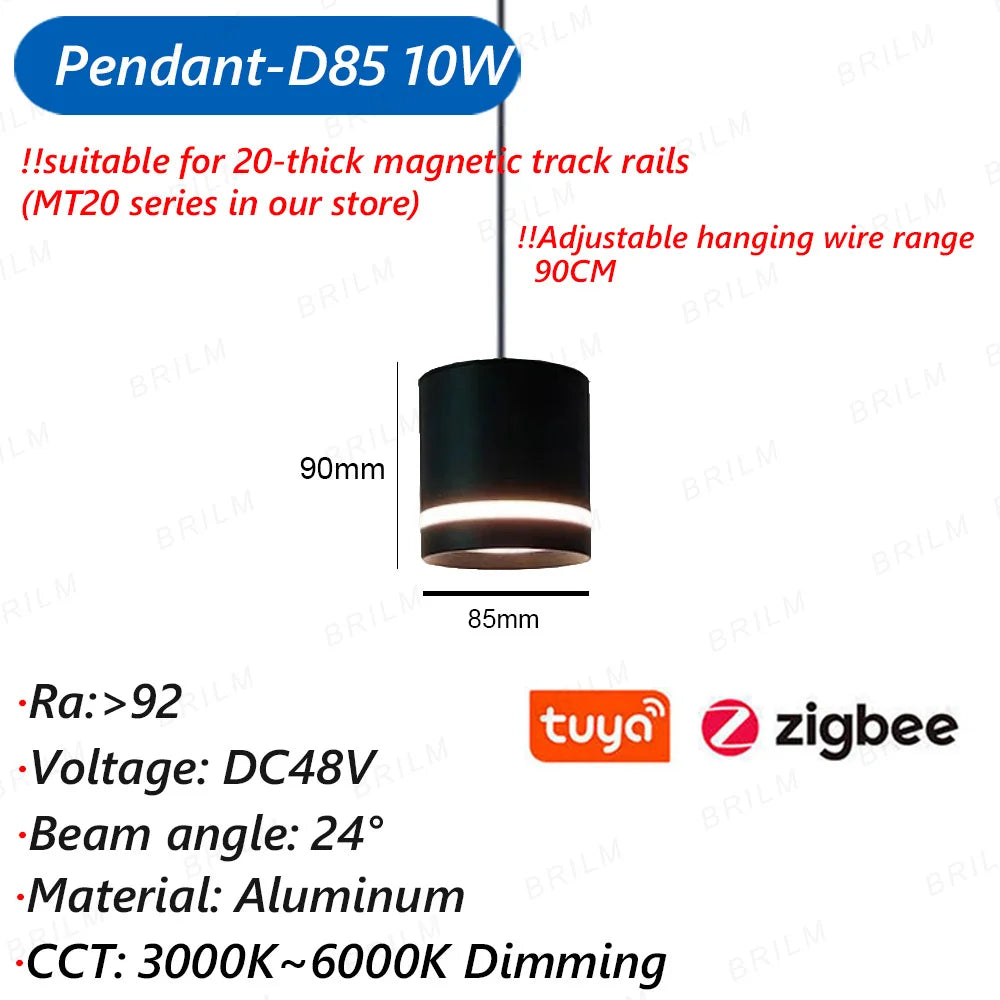 suspension zigbee3.0 intelligente avec lumière led moderne et connectivité - vue 22 sur 27