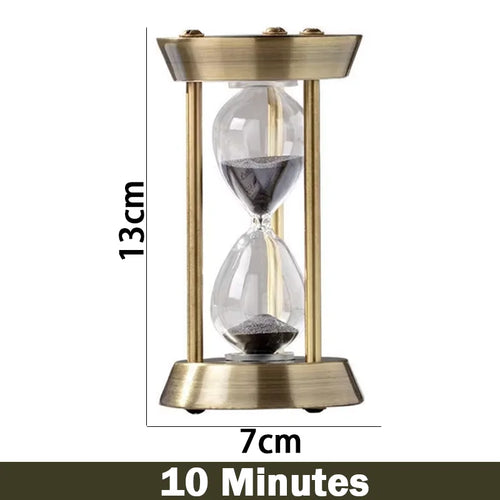 horloge sablier rétro en métal pour décoration et chronométrage - vue 13 sur 15