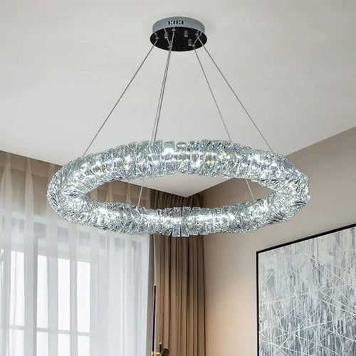 lustre cristal moderne avec télécommande dimmable pour restaurant - vue 3 sur 22