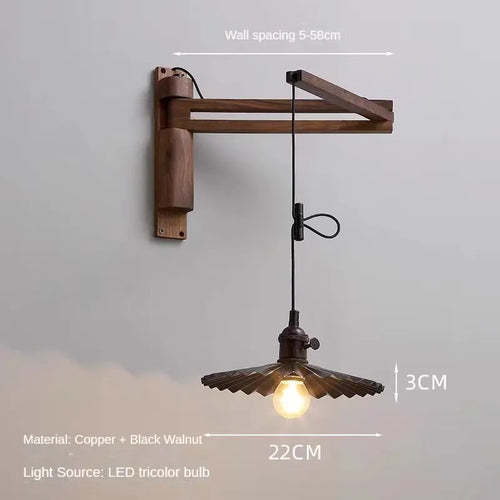 applique murale extensible en cuivre design élégant pour divers espaces - vue 24 sur 23