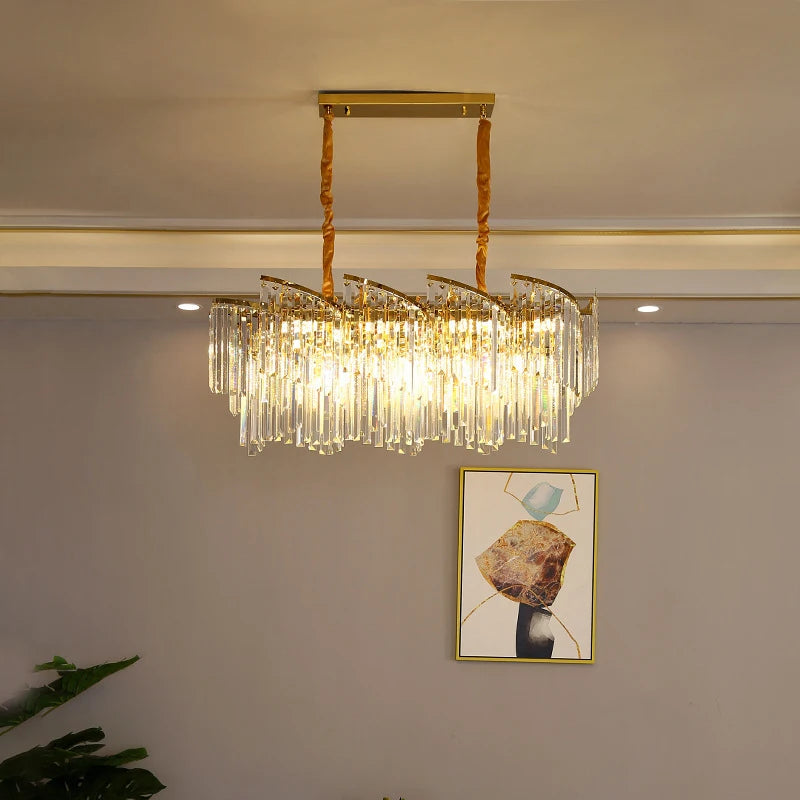 lustre en cristal de luxe spirale postmoderne décoratif - vue 4 sur 11