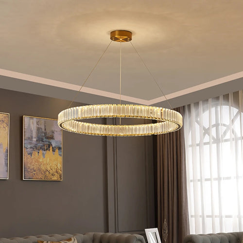 lustre moderne en cristal design haut de gamme pour intérieur élégant - vue 3 sur 11