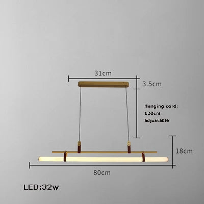 lustre minimaliste à led tendance pour éclairage moderne - vue 7 sur 10