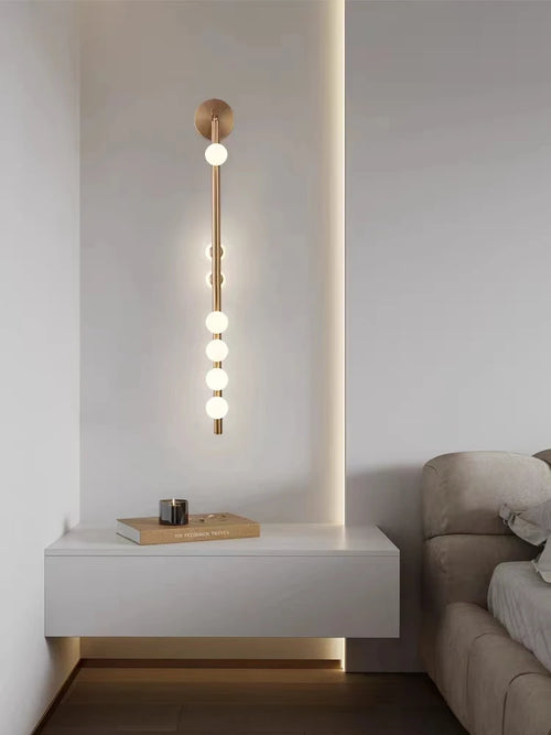 Modern Living Room Art Decoration Wall Lamp, Black Bedside Table, Aisle TV Background Wall, Sofa, Mirror Lighting Appliance - vue 3 sur 10