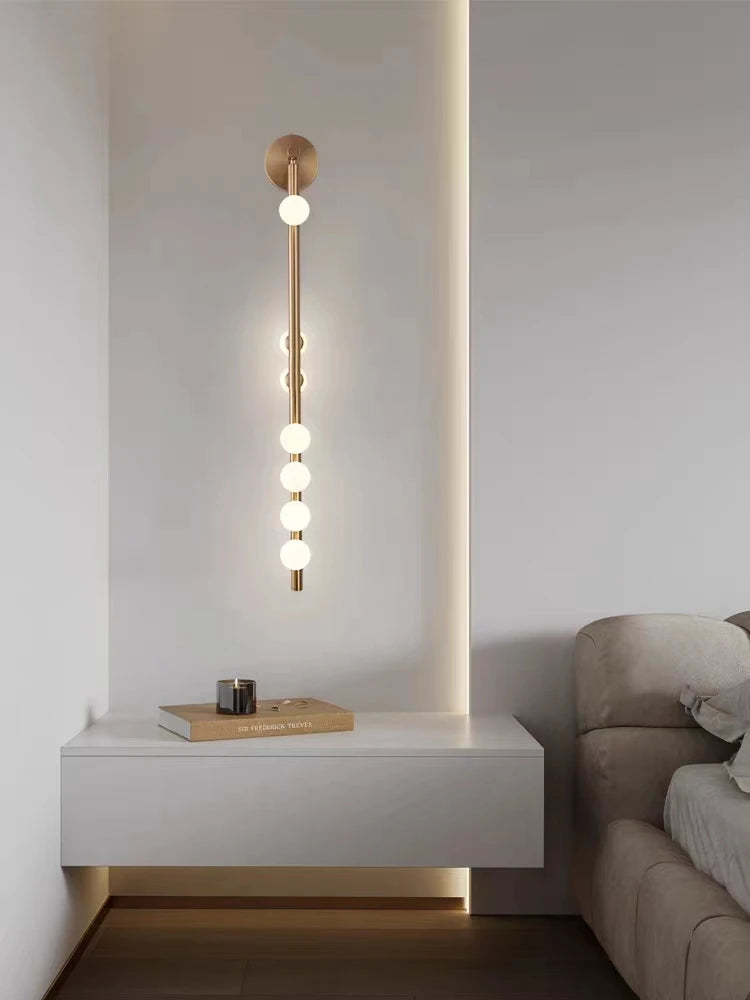 Modern Living Room Art Decoration Wall Lamp, Black Bedside Table, Aisle TV Background Wall, Sofa, Mirror Lighting Appliance - vue 2 sur 10