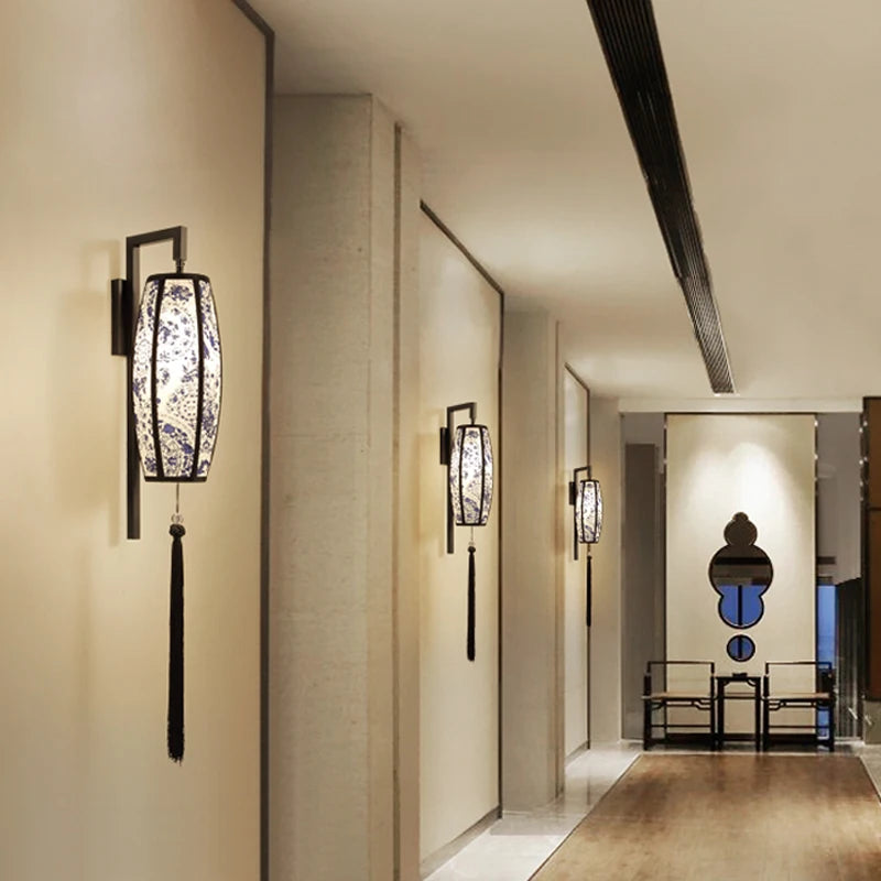 applique murale led style chinoiserie pour hôtel et salon de thé - vue 3 sur 9