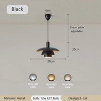 suspension led créative en métal pour éclairage de table