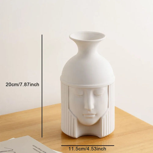 vase en céramique grecque tête humaine pour décoration intérieure - vue 8 sur 9