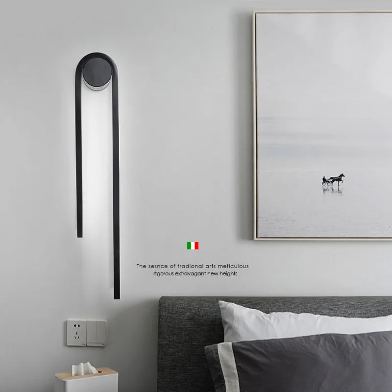 applique murale moderne en forme de u pour décoration intérieure - vue 3 sur 12