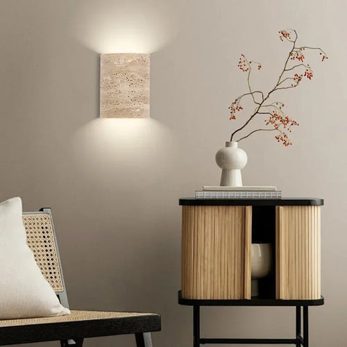 applique murale led en pierre naturelle style moderne décoratif - vue 6 sur 7