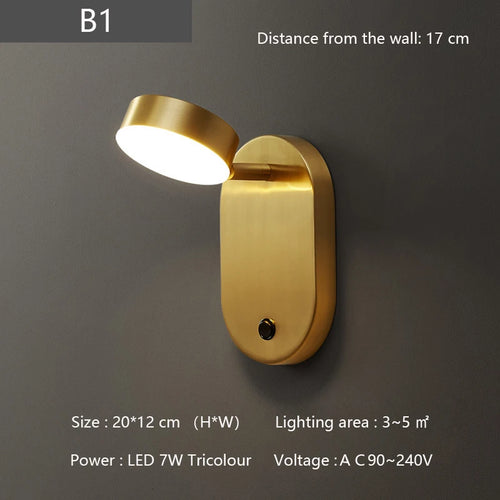 applique murale nordique en laiton lampe moderne à led pour intérieur - vue 12 sur 13