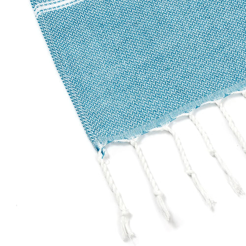 Serviette de plage turque rayée à franges coton - vue 8 sur 7