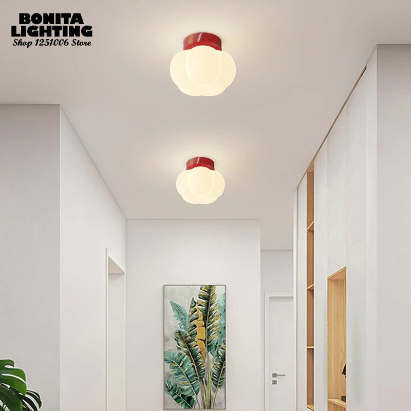 applique murale minimaliste citrouille style crème moderne - vue 4 sur 12