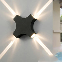 applique murale led étroite à quatre faisceaux pour éclairage extérieur jardin