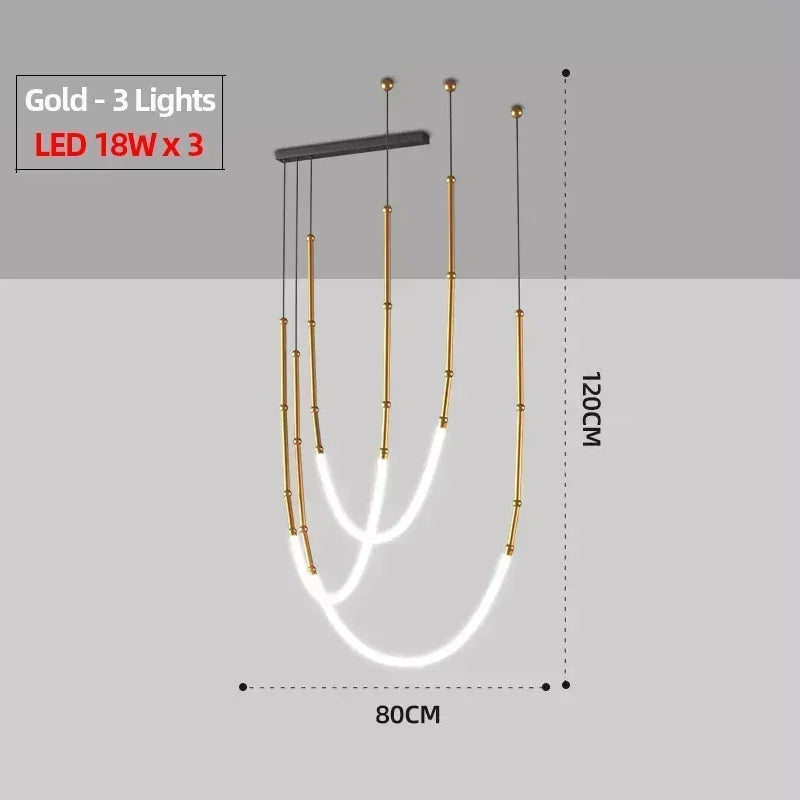 suspension led moderne pour décoration intérieure élégante et stylée - vue 7 sur 12