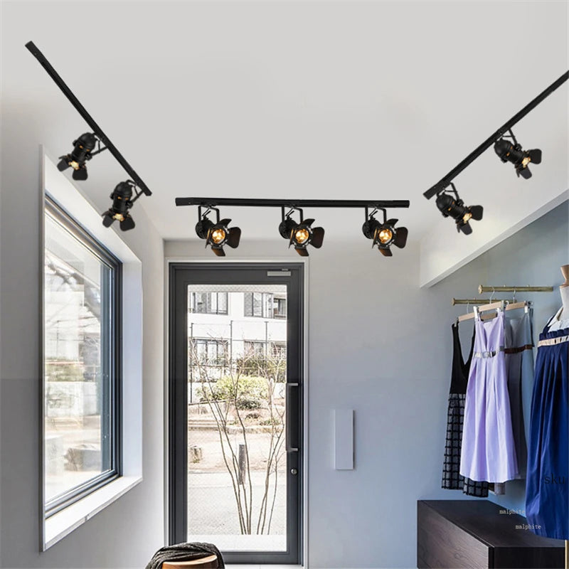 plafonnier led moderne style industriel rétro pour bar et café - vue 6 sur 13
