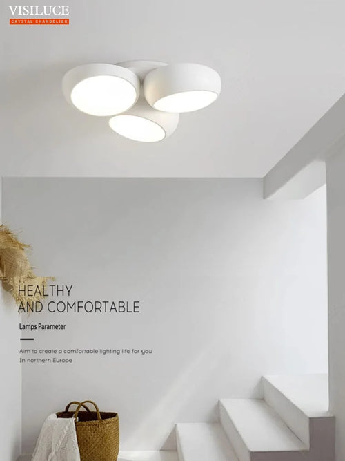 plafonnier led moderne pour un éclairage d ambiance créatif et simple - vue 5 sur 6