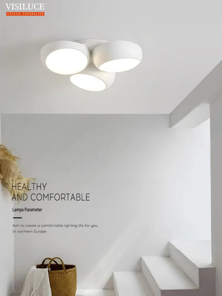 plafonnier led moderne pour un éclairage d ambiance créatif et simple - vue 4 sur 6