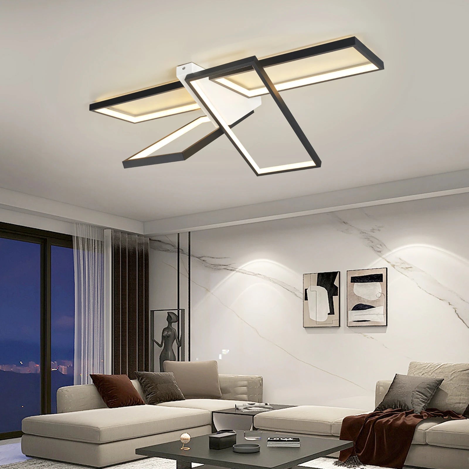 plafonnier à led moderne pour décoration intérieure élégante - vue 5 sur 10