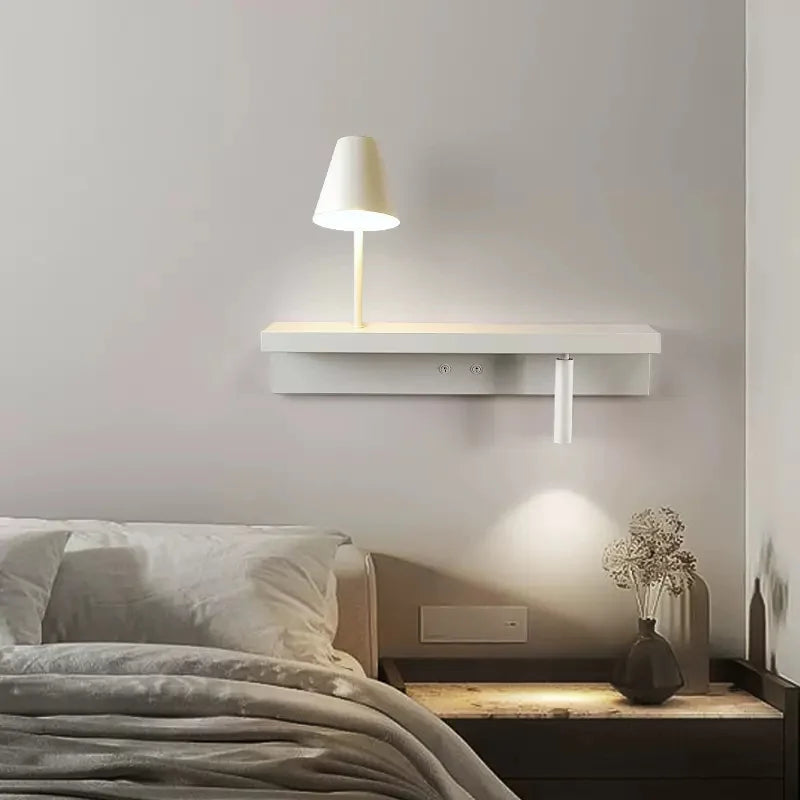 Applique murale de chevet avec étagère 3W - vue 6 sur 14