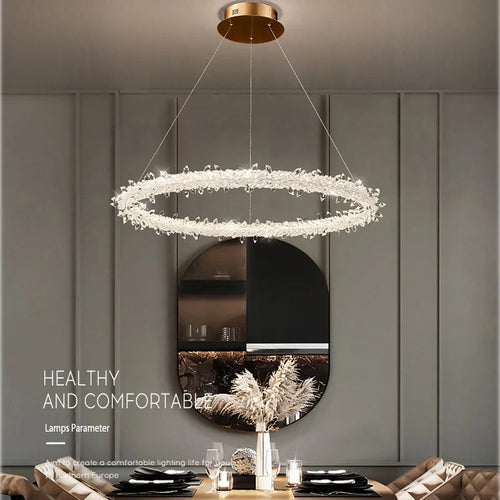 lustre moderne en cristal design pour décoration intérieure élégante - vue 3 sur 23