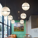 Suspension design italien forme lune éclairage led haut de gamme
