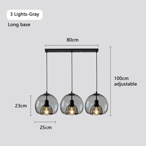 lustre moderne en verre pour éclairage intérieur suspendu - vue 17 sur 16