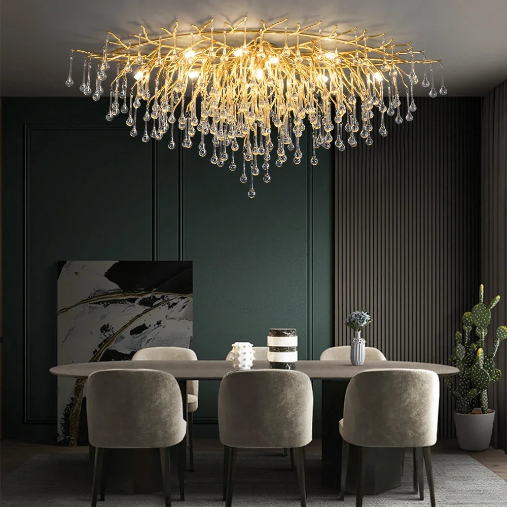 lustre nordique à led en cristal pour un éclairage élégant - vue 1 sur 16