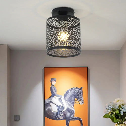 suspension en fer moderne style rétro pour décoration intérieure - vue 3 sur 7