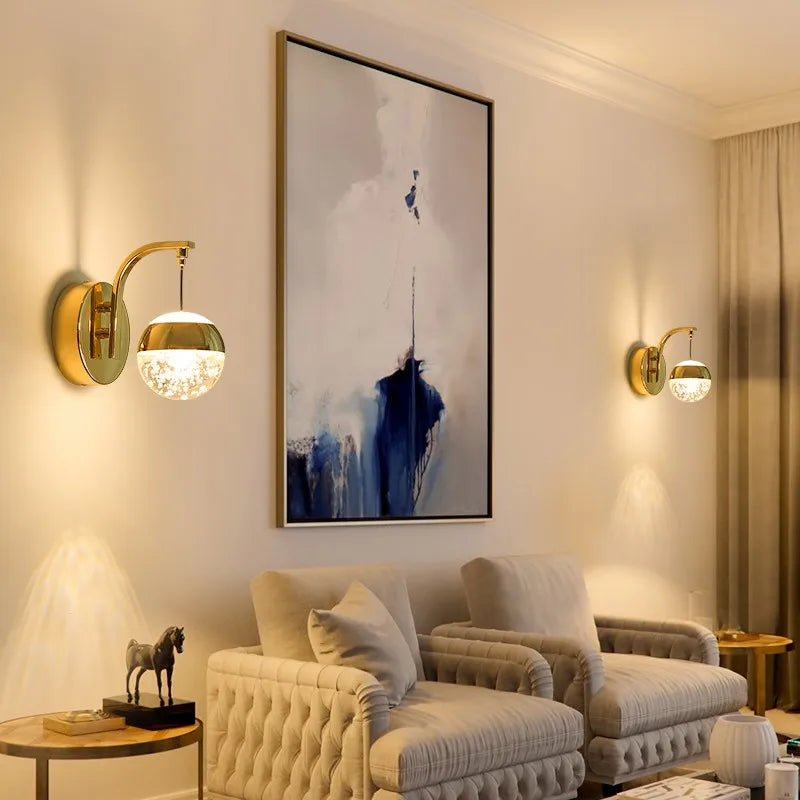 applique murale moderne créative en cristal design nordique - vue 5 sur 23