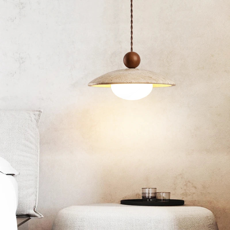 suspension à led en pierre style nordique pour décoration intérieure - vue 5 sur 8