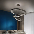 lustre en cristal design luxe avec éclairage led