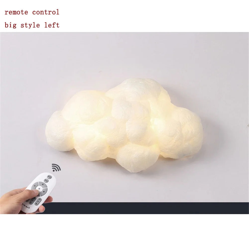 applique murale led nuage en imitation soie décorative pour enfants - vue 11 sur 14