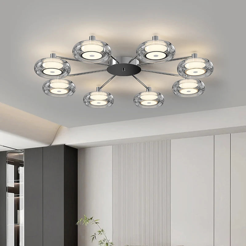 plafonnier italien design moderne éclairage intérieur luxe minimaliste - vue 3 sur 12