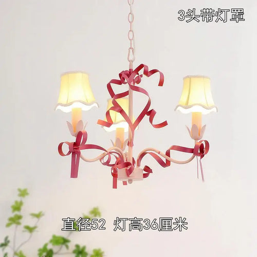 lustre mignon pour enfant style pastoral avec nœud - vue 13 sur 14