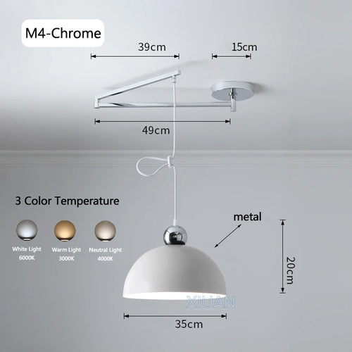 lustre led avec bras réglable pour bar et restaurant - vue 23 sur 25