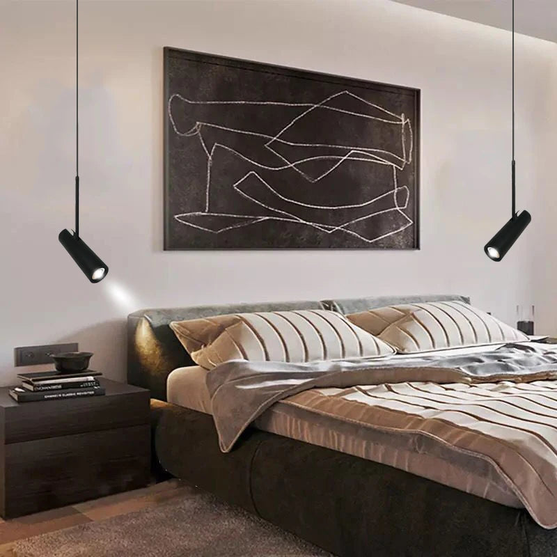 Nordique moderne LED suspension lampe salle à manger décor Restaurant Bar café chambre étude noir suspension lumières abat-jour réglable - vue 6 sur 10