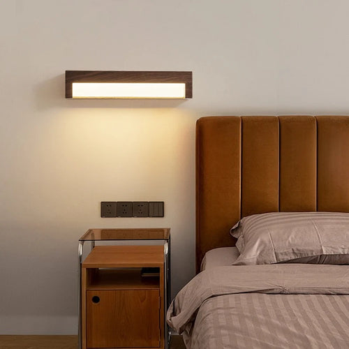 lampe de chevet rétro à grain de bois pour divers usages - vue 5 sur 10