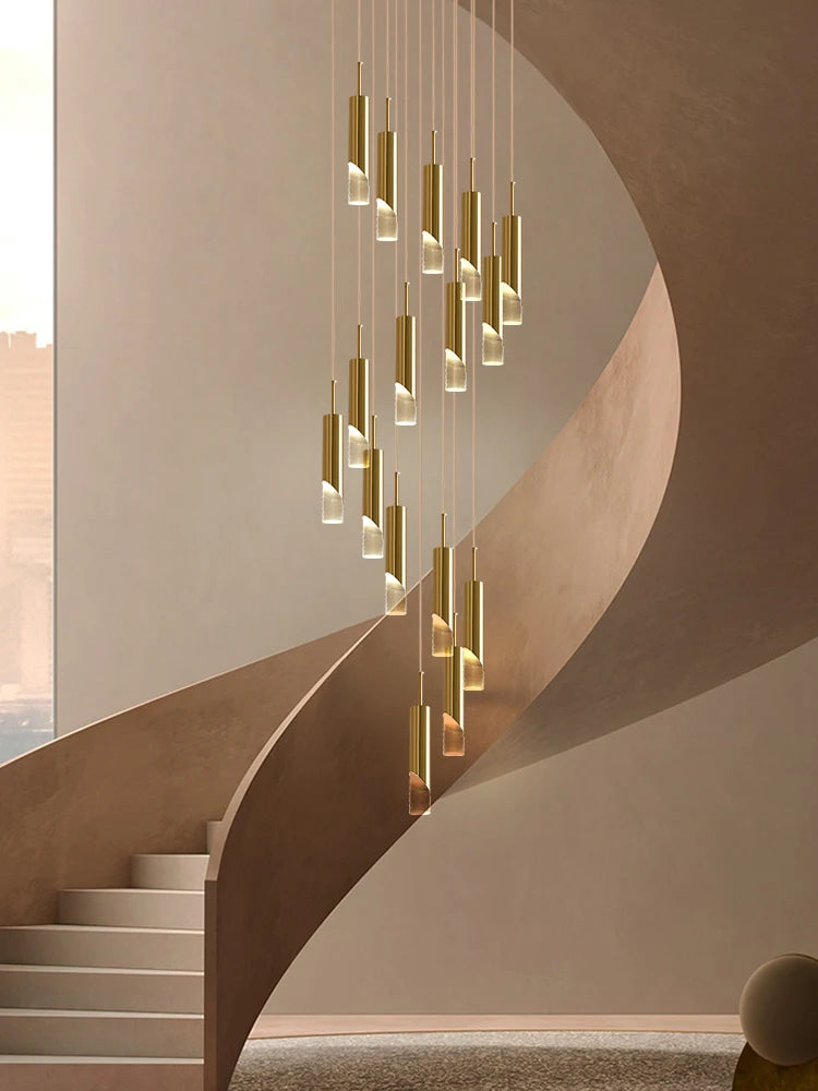 lustre nordique moderne en acrylique pour éclairage créatif intérieur - vue 3 sur 14