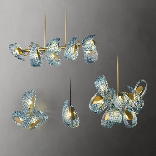 lustre en verre cristal LED pour un éclairage élégant - vue 4 sur 21