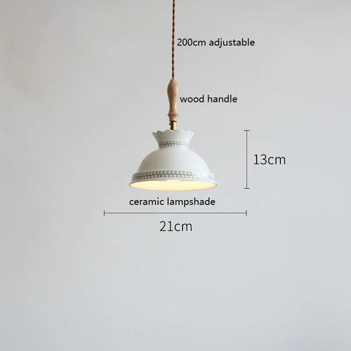 Suspension design led papillon céramique et bois - vue 9 sur 30