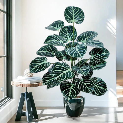 plante artificielle en pot feuille de pommier pour décoration intérieure - vue 2 sur 17