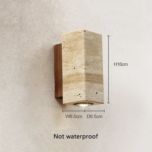 applique murale en marbre wabi sabi à led pour décoration intérieure - vue 9 sur 10