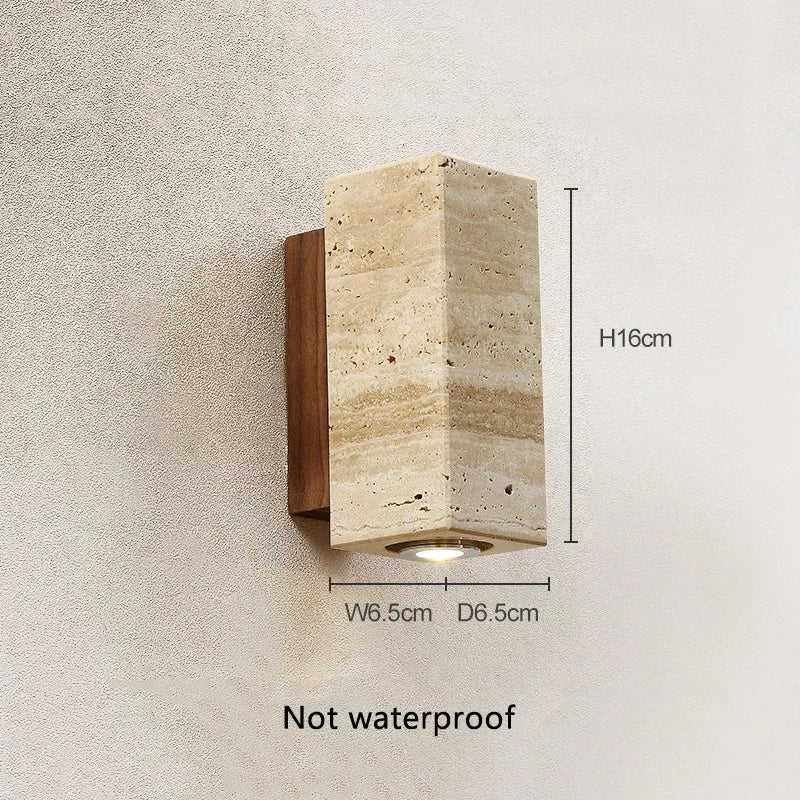 applique murale en marbre wabi sabi à led pour décoration intérieure - vue 8 sur 10