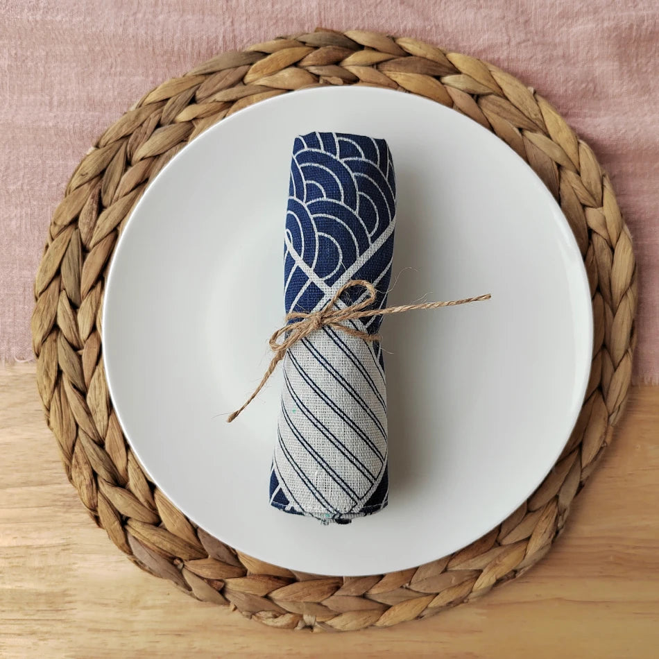 Serviette de table style japonais lot 4 motifs - vue 9 sur 9