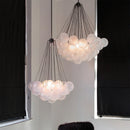 lustre moderne en verre avec boules led pour décoration
