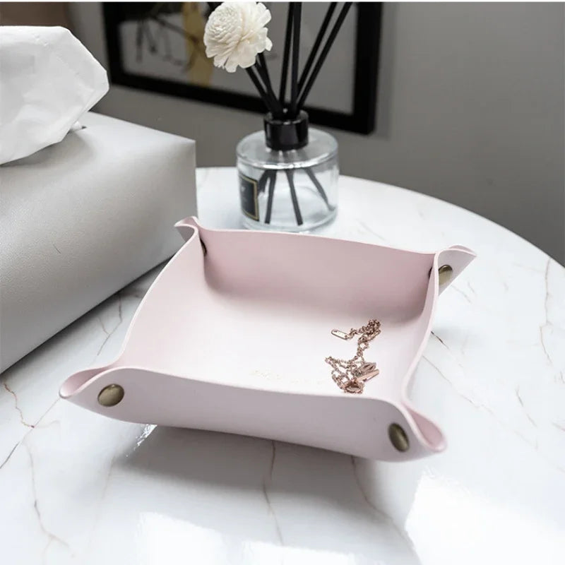 boîte de rangement en cuir pour bureau et accessoires - vue 5 sur 20