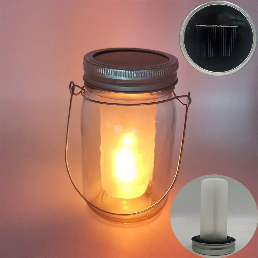 lampe torche solaire led pour décoration extérieure jardin et fêtes - vue 4 sur 8