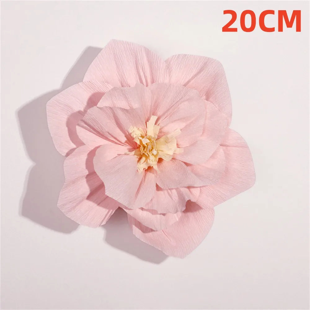 décoration de fête grande fleur en papier rouge pour événements festifs - vue 13 sur 14