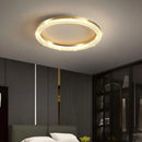 plafonnier de luxe design moderne avec anneau circulaire et rectangulaire led